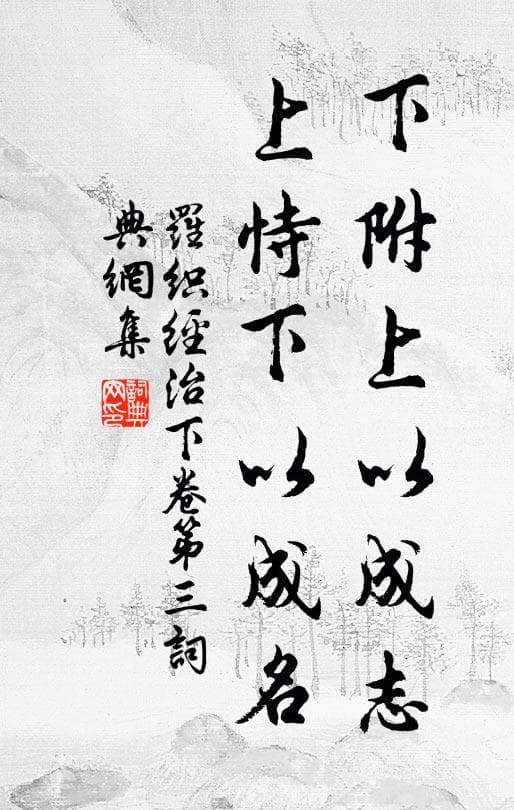 下附上以成志，上恃下以成名